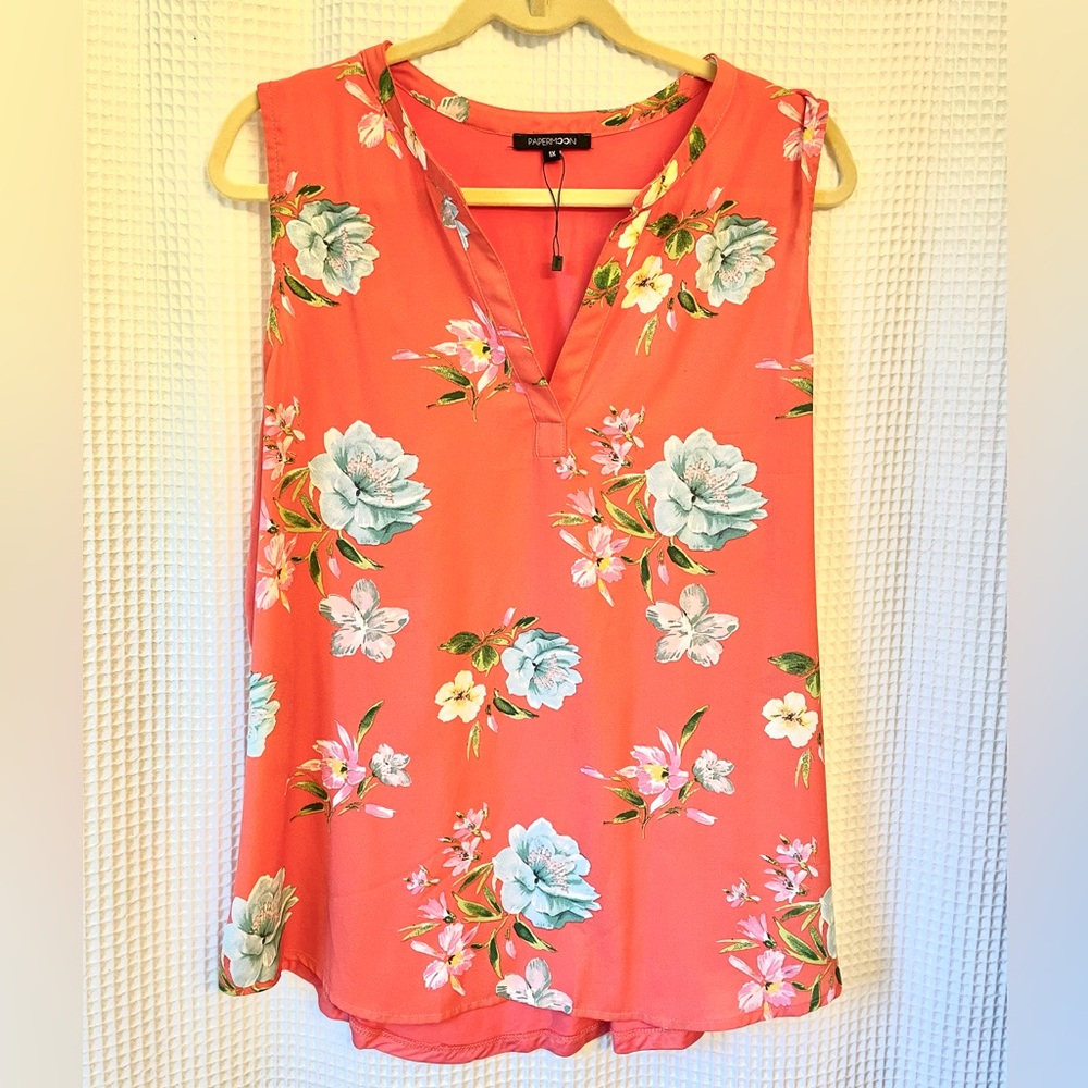 New Papermoon light orange floral top